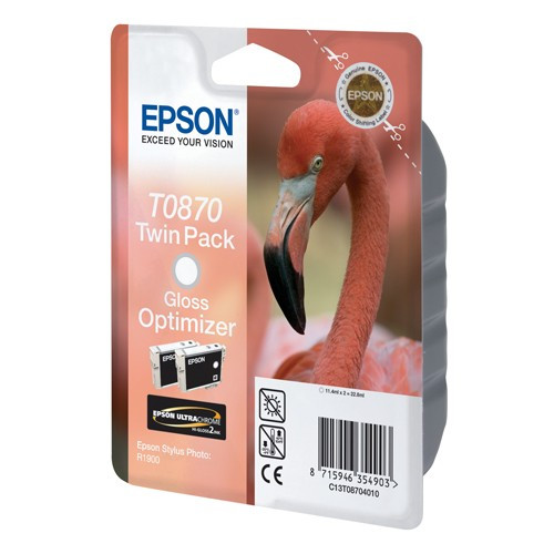 Epson T0870 gloss optimiser 2-pack (original Epson) C13T08704010 023300 - 1