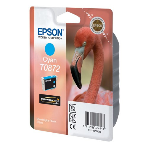 Epson T0872 cyan ink cartridge (original Epson) C13T08724010 023304 - 1