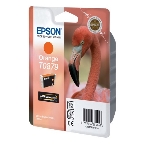 Epson T0879 orange ink cartridge (original Epson) C13T08794010 023314 - 1