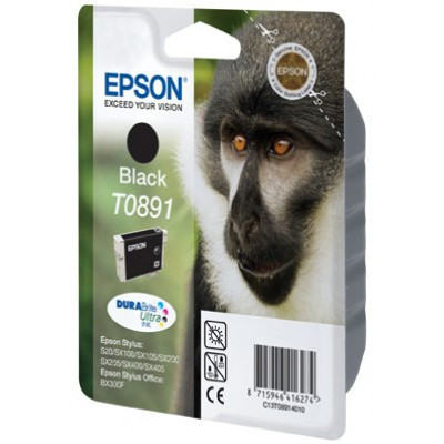 Epson T0891 black ink cartridge (original) C13T08914011 023316 - 1