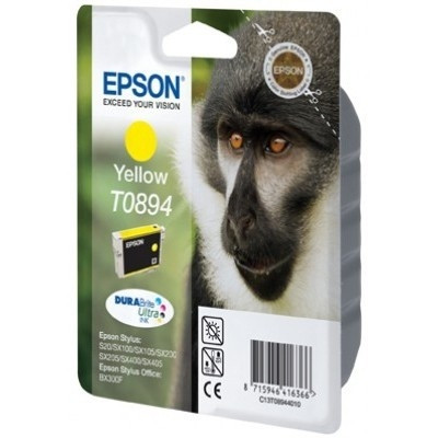Epson T0894 yellow low capacity ink cartridge (original Epson) C13T08944011 C13T08944012 901991 - 1