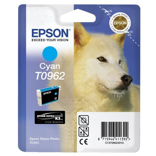 Epson T0962 cyan ink cartridge (original Epson) C13T09624010 023328 - 1