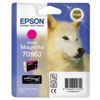 Epson T0963 vivid magenta ink cartridge (original) C13T09634010 023330
