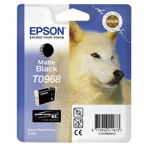 Epson T0968 matte black ink cartridge (original Epson) C13T09684010 023340 - 1