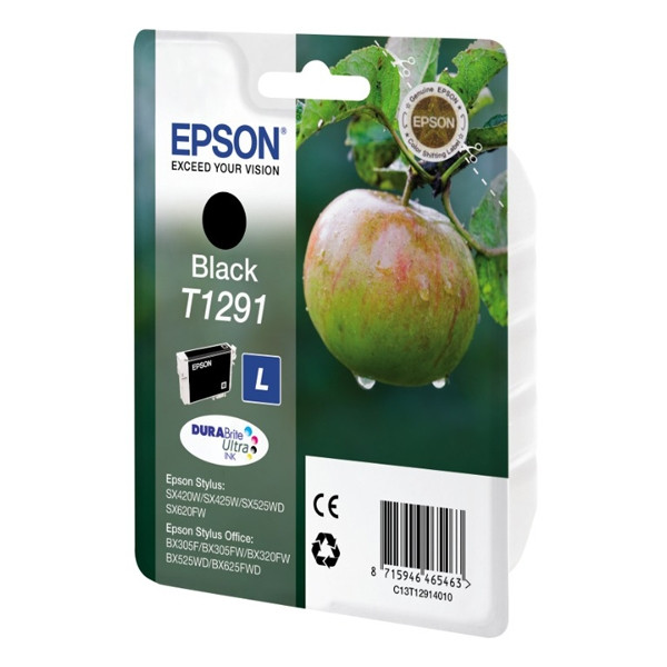 Epson T1291 high capacity black ink cartridge (original Epson) C13T12914011 C13T12914012 026287 - 1