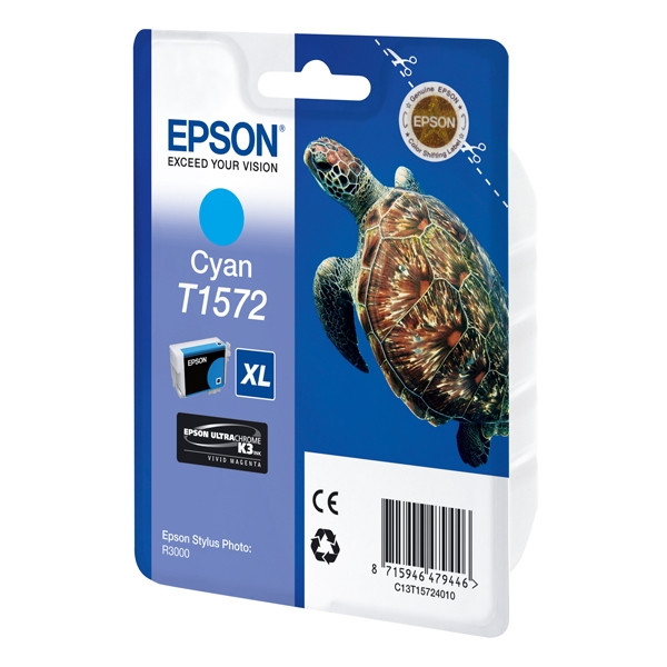 Epson T1572 cyan ink cartridge (original Epson) C13T15724010 026356 - 1