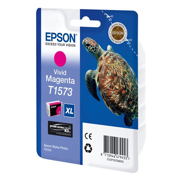 Epson T1573 vivid magenta ink cartridge (original Epson) C13T15734010 026358 - 1