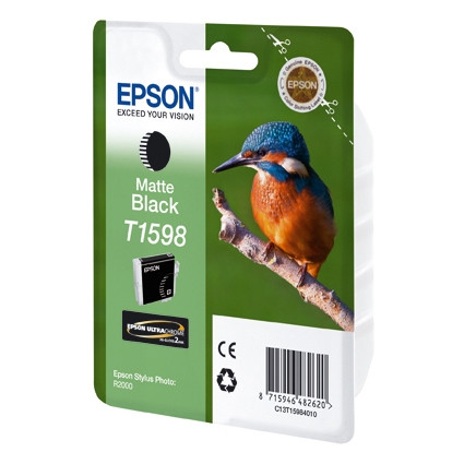 Epson T1598 matte black ink cartridge (original Epson) C13T15984010 026396 - 1