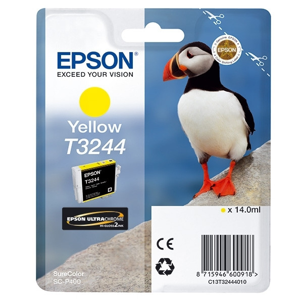 Epson T3244 yellow ink cartridge (original Epson) C13T32444010 026940 - 1