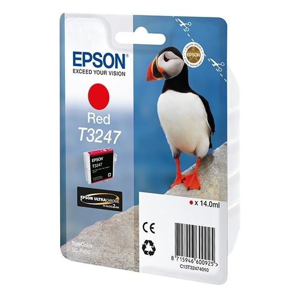 Epson T3247 red ink cartridge (original Epson) C13T32474010 026942 - 1