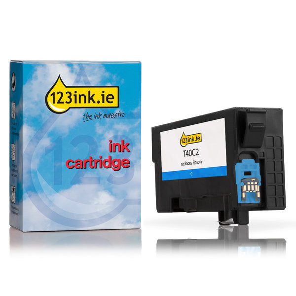 Epson T40C2 cyan ink cartridge (123ink version) C13T40C240C 083411 - 1
