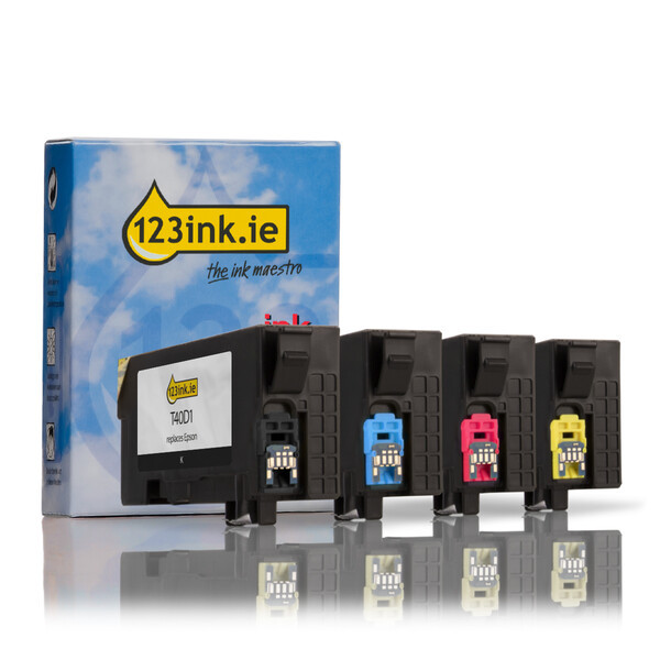 Epson T40D BK/C/M/Y high capacity ink cartridge 4-pack (123ink version) C13T40D140C C13T40D240C C13T40D340C C13T40D440C 127091 - 1
