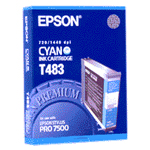 Epson T483 (C13T483011) cyan ink cartridge (original) C13T483011 025330