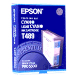 Epson T489 (C13T489011) light cyan/cyan ink cartridge (original) 025450 - 1