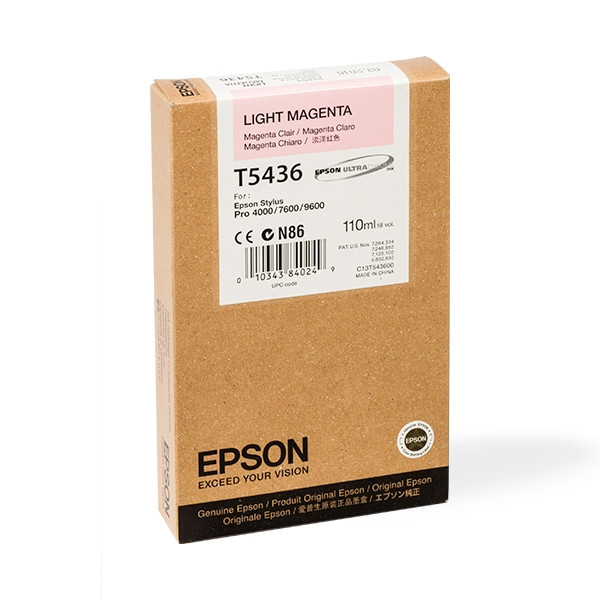 Epson T5436 (C13T543600) light magenta ink cartridge (original) C13T543600 025510 - 1