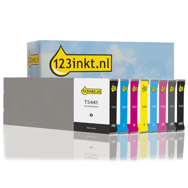 Epson T544 BK/C/M/Y/LC/LM/LBK/MBK ink cartridge (8-pack) (123ink version) C13T544100C C13T544200C C13T544300C C13T544400C C13T544500C 127023 - 1