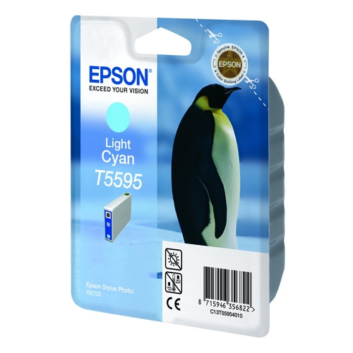 Epson T5595 light cyan ink cartridge (original Epson) C13T55954010 022940 - 1