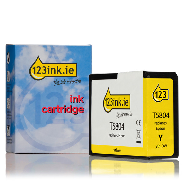 Epson T5804 yellow ink cartridge (123ink version) C13T580400C 025916 - 1