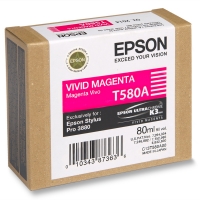 Epson T580A vivid magenta ink cartridge (original) C13T580A00 025912