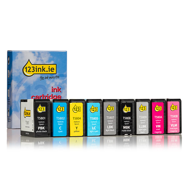 Epson T580 series ink cartridge 11-pack (123ink version)  127064 - 1