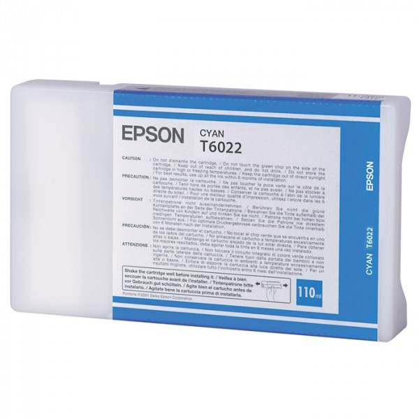 Epson T6022 standard capacity cyan ink cartridge (original) C13T602200 026020 - 1