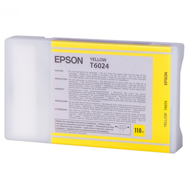 Epson T6024 standard capacity yellow ink cartridge (original) C13T602400 026024 - 1