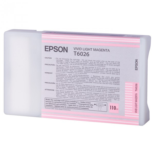Epson T6026 vivid light magenta ink cartridge (original) C13T602600 026028 - 1