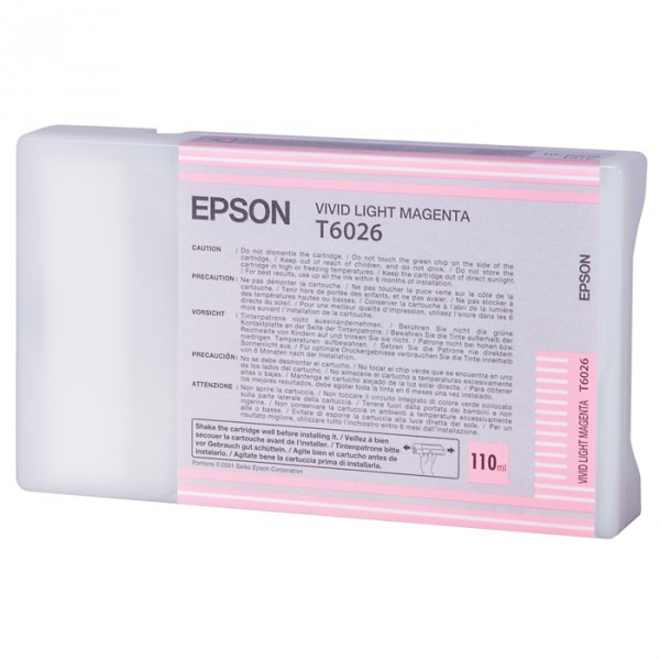 Epson T6026 vivid light magenta ink cartridge (original Epson) 026028 - 1
