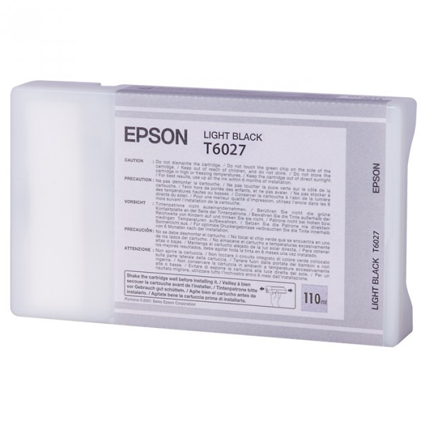 Epson T6027 standard capacity light black ink cartridge (original) C13T602700 026030 - 1