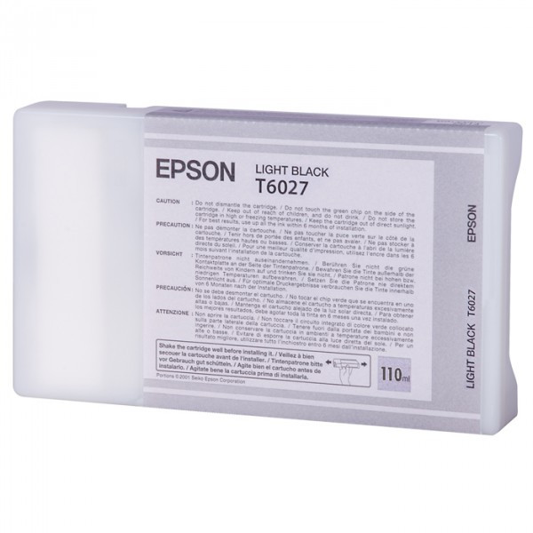 Epson T6027 standard capacity light black ink cartridge (original Epson) 026030 - 1