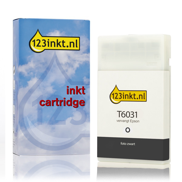 Epson T6031 high capacity photo black ink cartridge (123ink version) C13T603100C 026035 - 1
