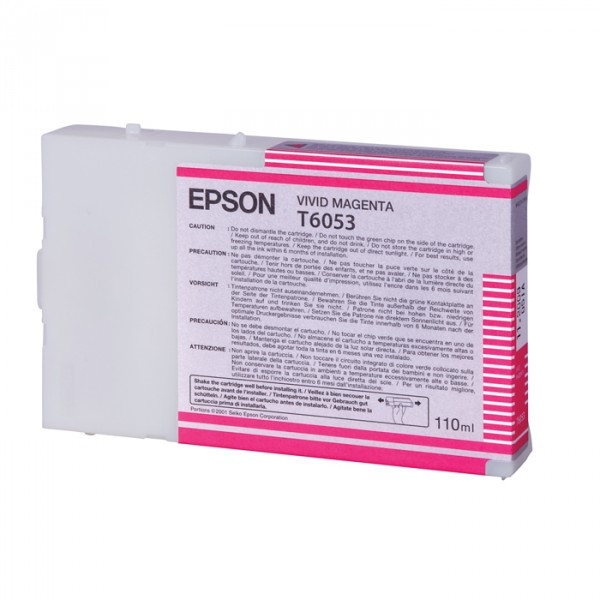 Epson T6053 vivid magenta ink cartridge (original) C13T605300 026054 - 1