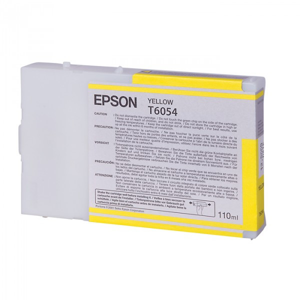 Epson T6054 standard capacity yellow ink cartridge (original Epson) C13T605400 026056 - 1