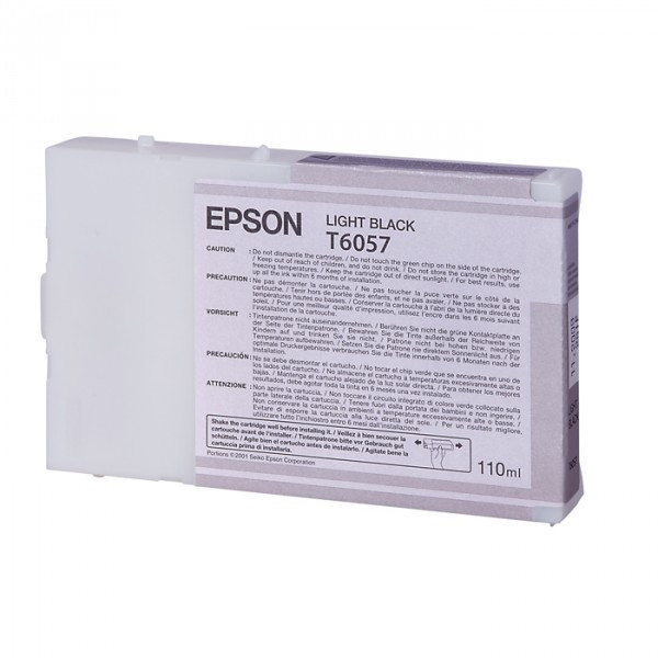 Epson T6057 standard capacity light black ink cartridge (original Epson) C13T605700 026062 - 1