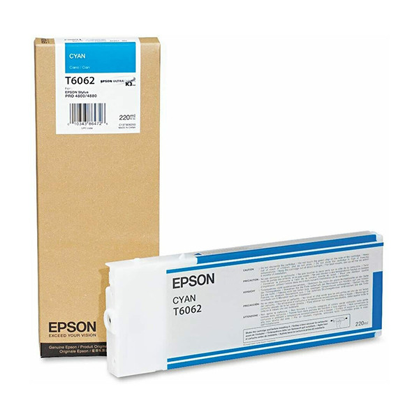 Epson T6062 high capacity cyan ink cartridge (original Epson) C13T606200 026068 - 1