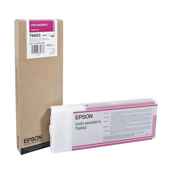 Epson T6063 vivid high capacity magenta ink cartridge (original) C13T606300 026070 - 1