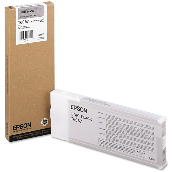 Epson T6067 light high capacity black ink cartridge (original Epson) C13T606700 026078 - 1