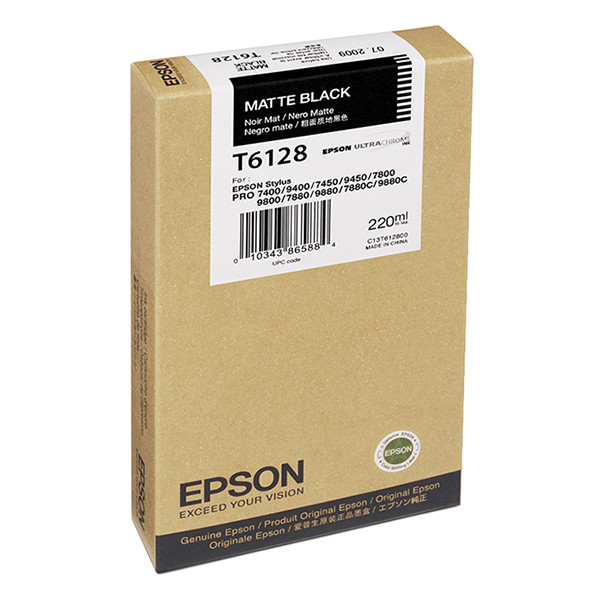 Epson T6128 matte black ink cartridge (original) C13T612800 026096 - 1
