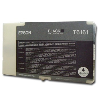 Epson T6161 black ink cartridge (original) C13T616100 026166 - 1