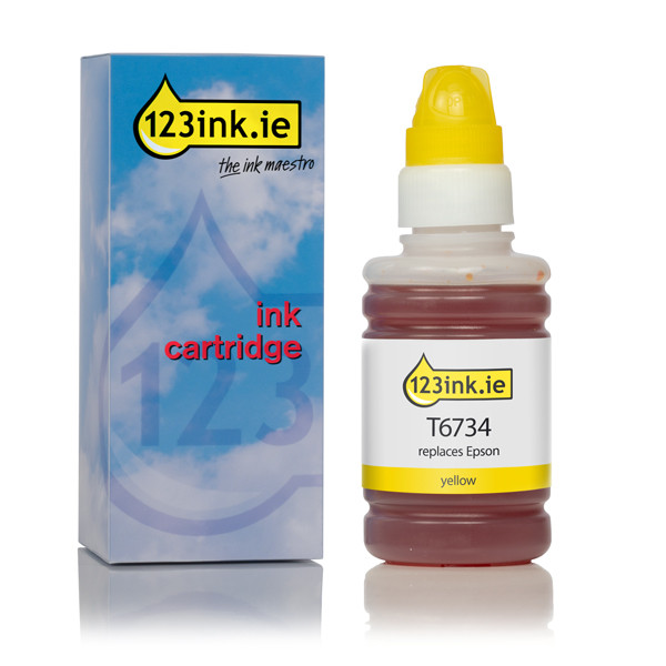Epson T6734 yellow ink cartridge (123ink version) C13T67344AC 026823 - 1