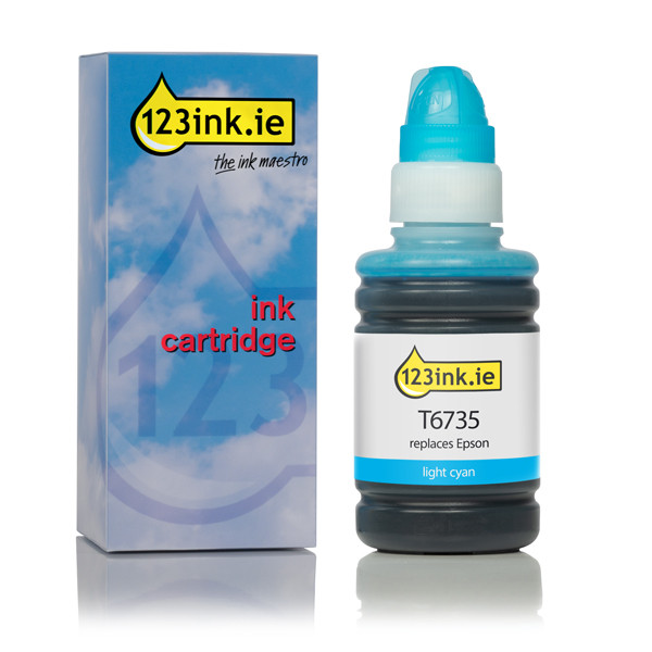 Epson T6735 light cyan ink cartridge (123ink version) C13T67354AC 026825 - 1