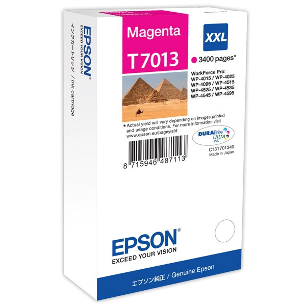 Epson T7013 magenta extra high capacity ink cartridge (original Epson) C13T70134010 026406 - 1