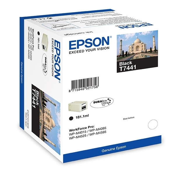Epson T7441 high capacity black ink cartridge (original) C13T74414010 026610 - 1