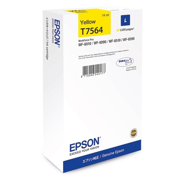 Epson T7564 yellow ink cartridge (original Epson) 026678 - 1