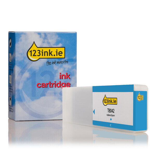 Epson T8042 cyan ink cartridge (123ink version) C13T804200C 026877 - 1