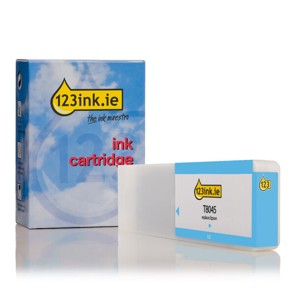 Epson T8045 light cyan ink cartridge (123ink version) C13T804500C 026883 - 1