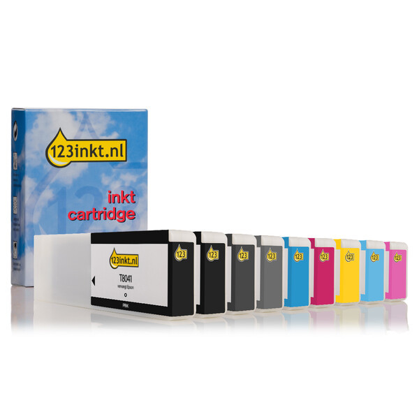 Epson T804 series ink cartridge (9-pack) (123ink version)  110825 - 1