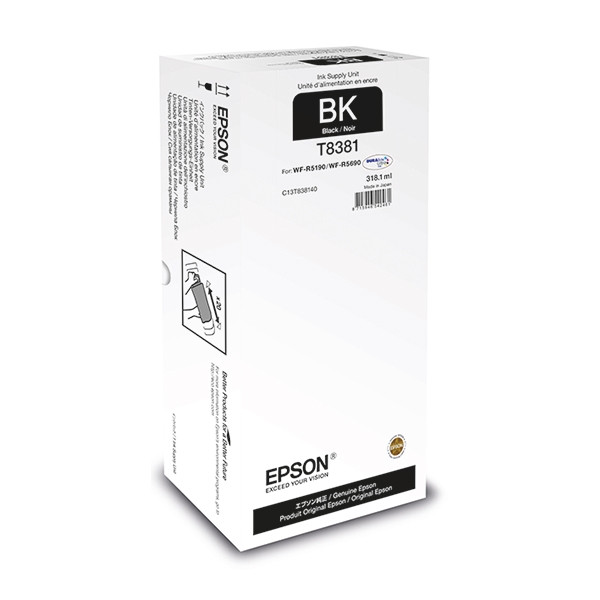 Epson T8381 high capacity black ink cartridge (original) C13T838140 027080 - 1