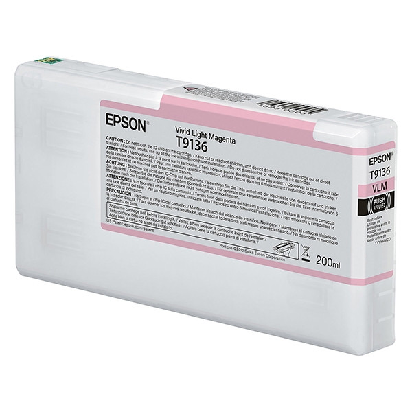 Epson T9136 light magenta ink cartridge (original Epson) C13T913600 026996 - 1
