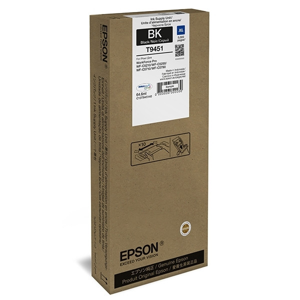 Epson T9451 high capacity black ink cartridge (original Epson) C13T945140 025960 - 1